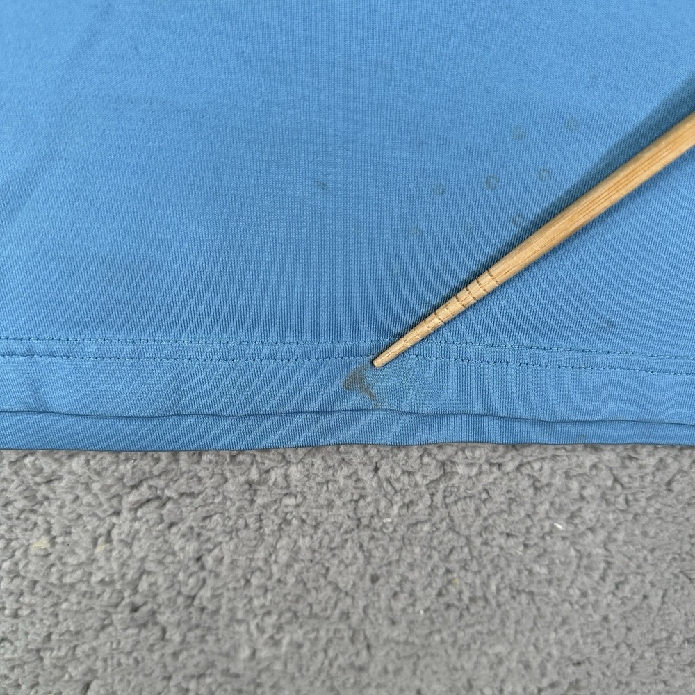 Adidas Polo Shirt Mens Adult M Blue Climachill Lightweight Golf Logo Casual - Picture 5 of 9